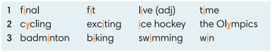 Vocabulary in acton – Unit 6. A question of sport – Tiếng Anh 6 – English Discovery 3 1